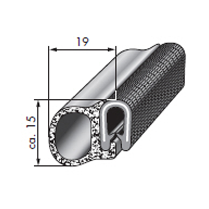 Kantenschutz-Profil mit Dichtung