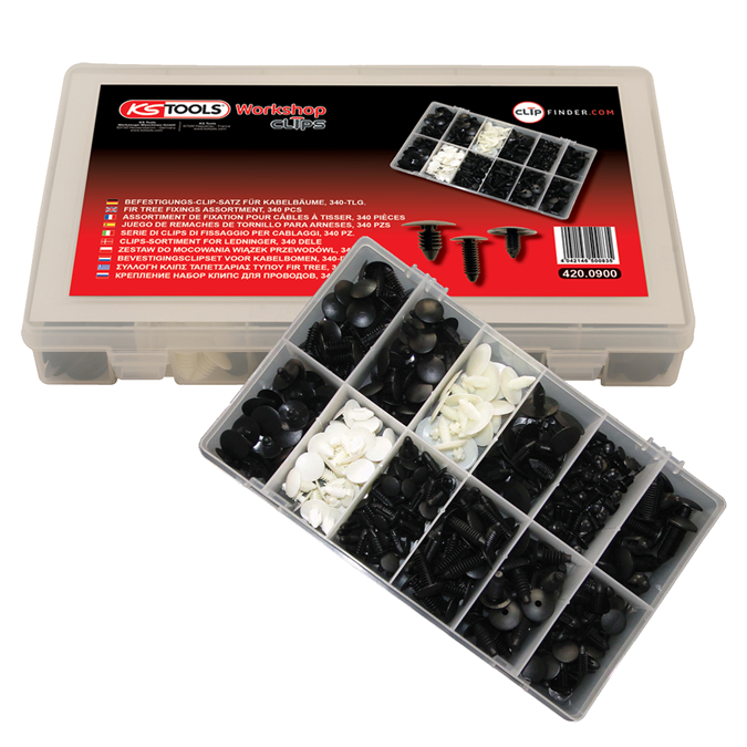 Jeu de clips fixation - faisceaux câbles