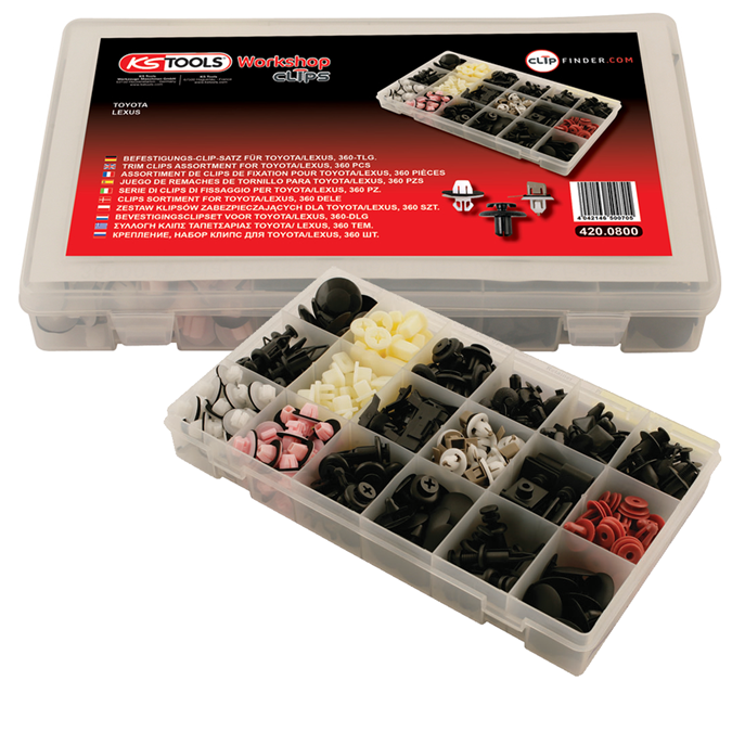 Jeu de clips fixation